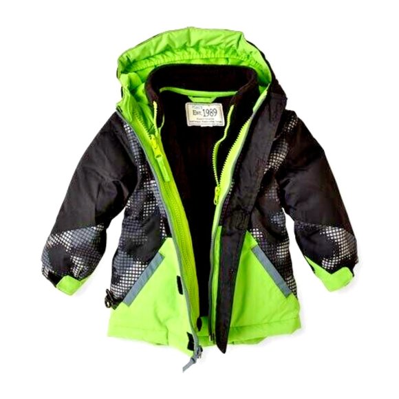 NWT The Children's Place Boys Winter Jacket 3-in-1 Snowsuit Ski Puffer 1… - Picture 4 of 4